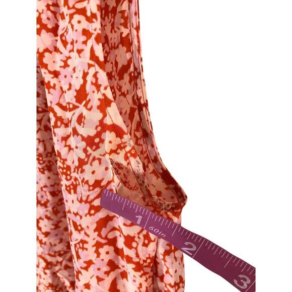 Rebecca Taylor Provence Block Dress Silk Sleeveless Floral Red Combo Size 2 - Picture 7 of 12